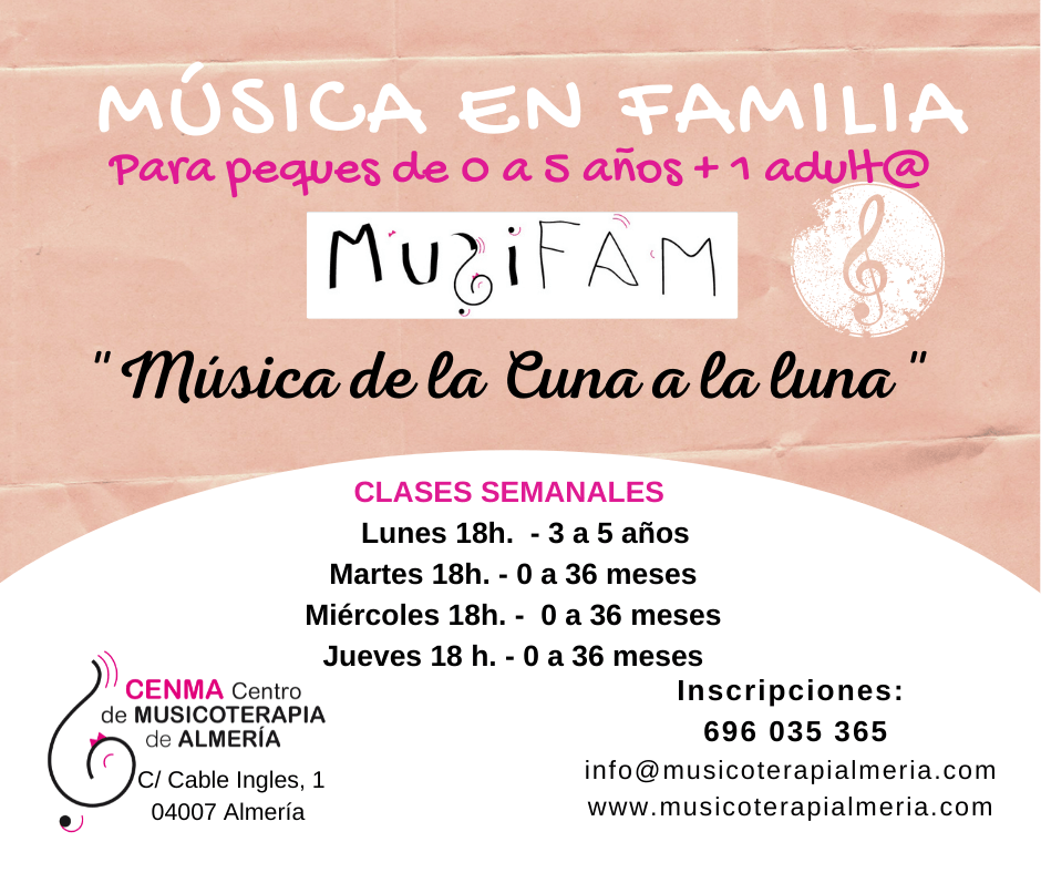 Actividades Música en Familia del Centro de Musicoterapia Almería